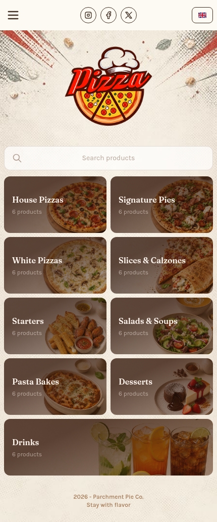 Parchment Pizzaiolo